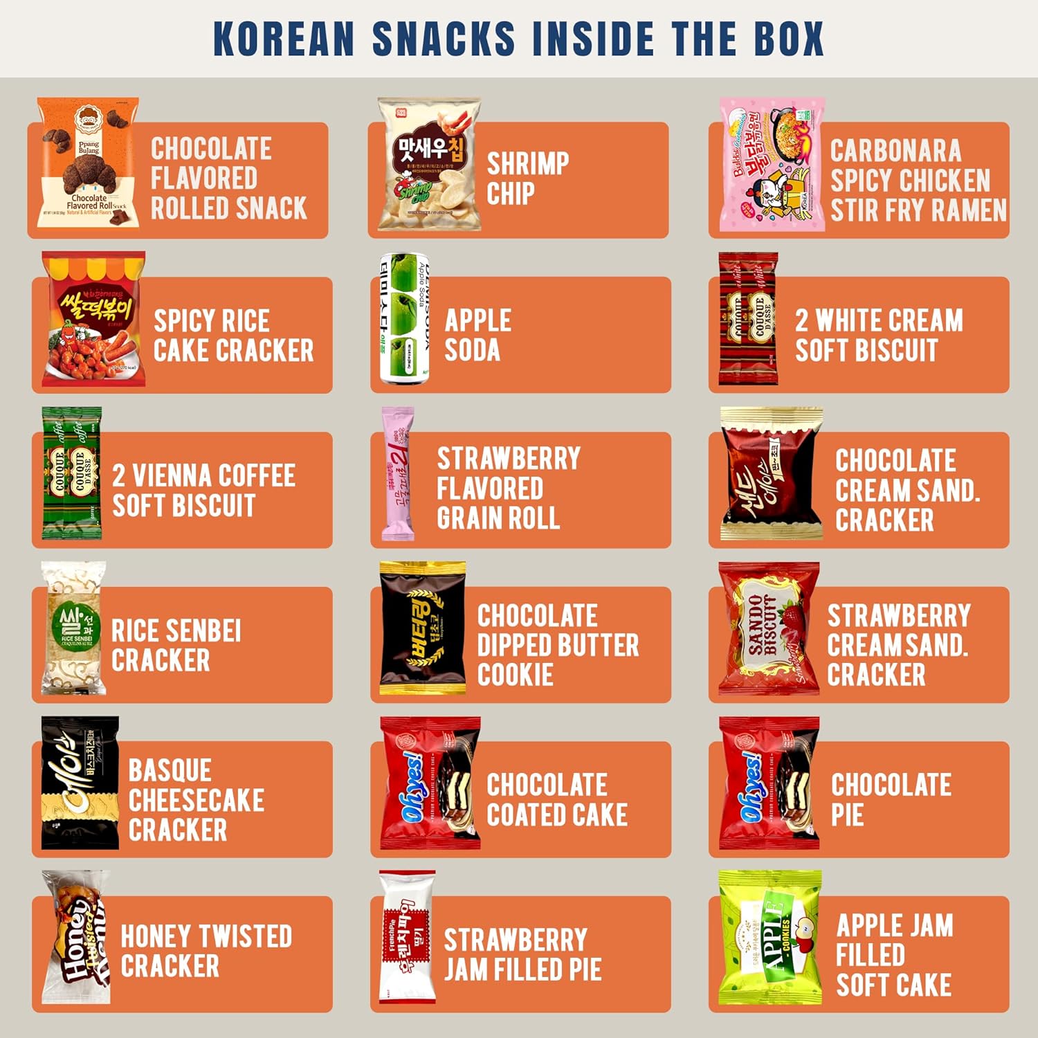 DAGAON Finest Korean Snack Box 42 Count – Variety Snacks Including Korean’S Favorite Chips, Biscuits, Cookies, Pies, Candies. Perfect Appetizing Korean Treats for Any Occasions, Gifts and Everyone.