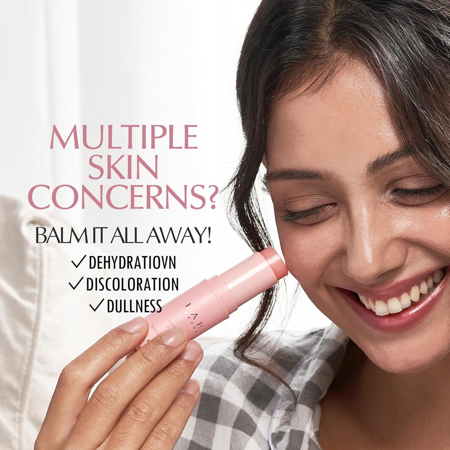 KAHI Wrinkle Bounce Multi Balm Stick | PDRN Collagen Wrinkle Stick | Korean Skin Care |All-In-One Hydrating Lip Balm Eye Cream Neck Cream Make up Base & Face Mist Moisture Balm