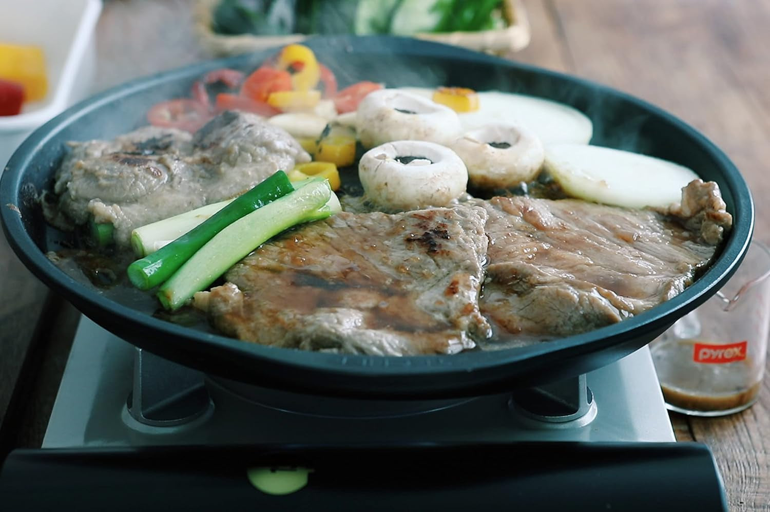 TECHEF - Stovetop Indoor Korean BBQ Nonstick Grill Pan, KBBQ Grill Pan, Pfoa-Free, Dishwasher Oven Safe, Made in Korea