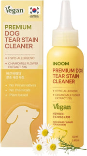 Korean Plant Based Vegan Dog Tear Stain Cleaner 100 Ml – Gentle & Effective Eye Stain Remover for Dogs – Non-Irritating Facial Cleanser, with Hyaluronic Acid, Cruelty-Free Pet Eye – Made in Korea