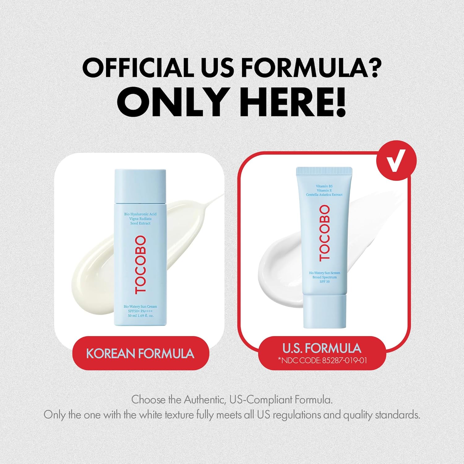 Bio Watery Sunscreen SPF 50 Broad Spectrum Korean Facial Sun Cream with Hyaluronic Acid - Lightweight Daily Face Sunblock Lotion - Vegan, Hypoallergenic, Oxybenzone-Free 1.35 Fl Oz