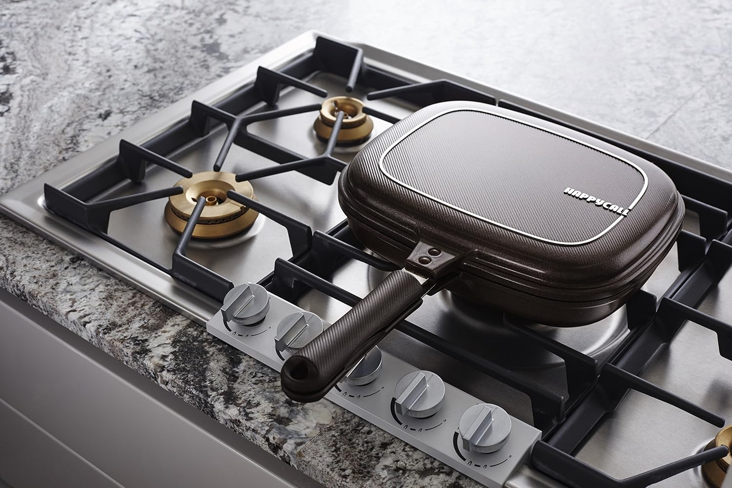 Happycall Titanium Nonstick Double Pan, Less Smell Patented Silicone Seal