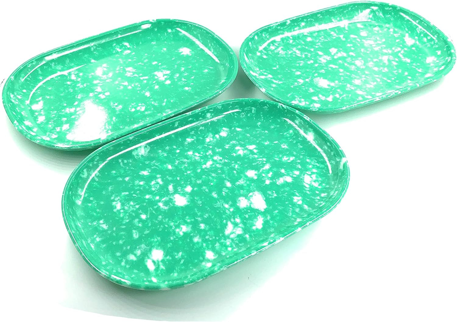 Korean Tteokbokki Set, 6 Melamine Traditional Snack Dinnerware, 2 Big Oval Plates, 3 Square Plates and 1 Large Bowl, Indoor and Outdoor Party Dish, Break-Resistance