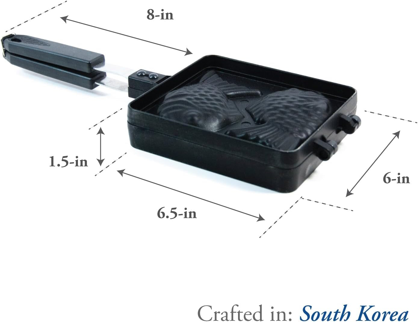 COOKKING - Taiyaki Japanese Fish-Shaped Pancake Double Pan, Made in Korea