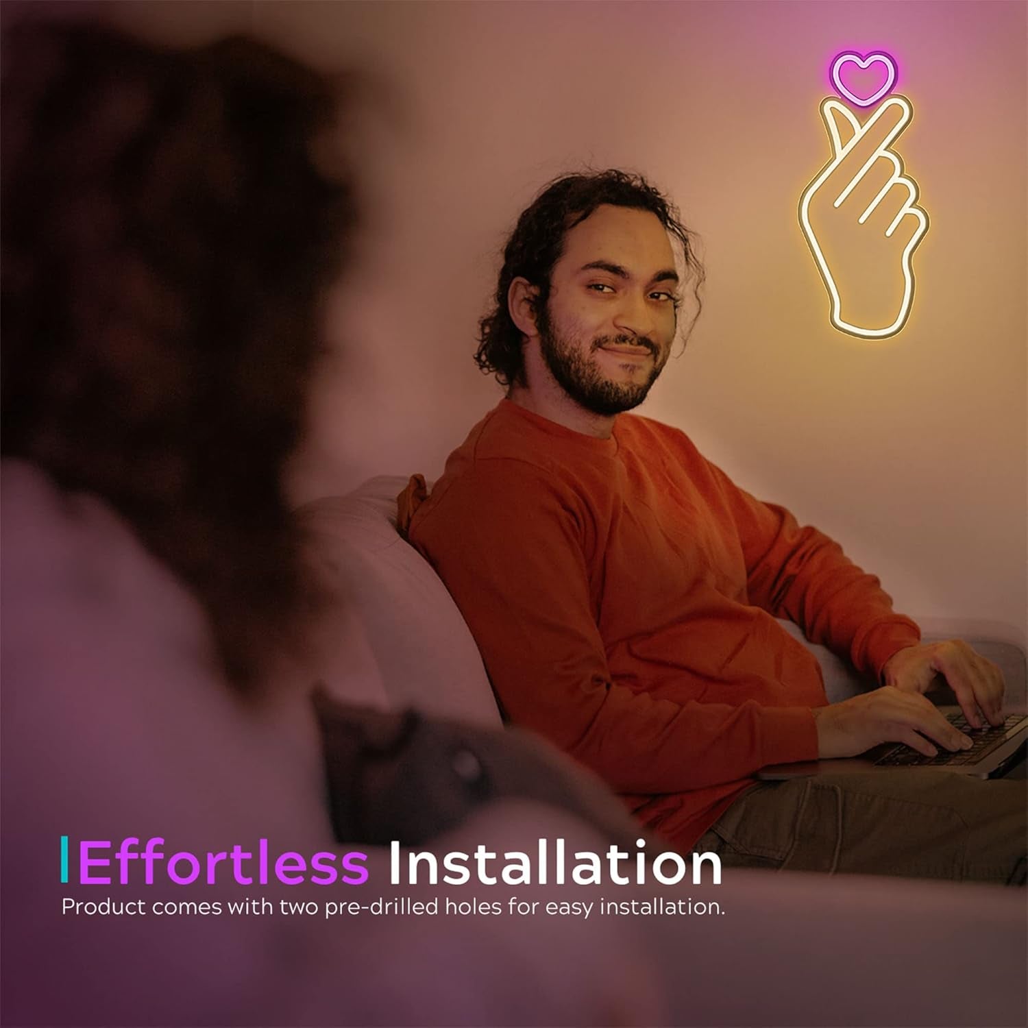 Finger Heart Neon Signs 
