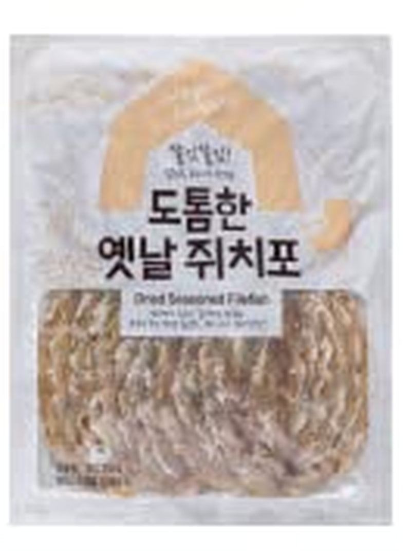 Korean Dried Fish Jerky 쥐포 [Traditional Korean Snacks] Seasoned Filefish Fillet [57G of Protein] 260G