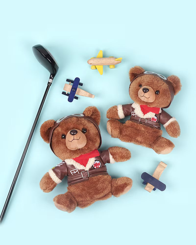 Pilot Bear Character Golf Headcover