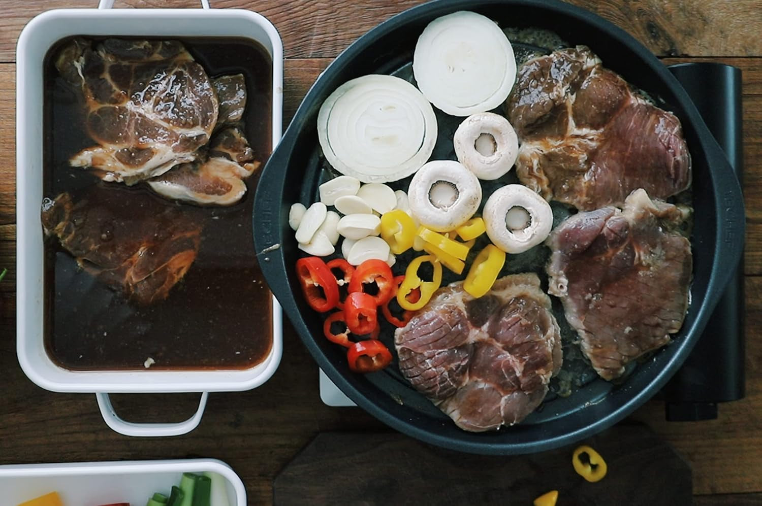 TECHEF - Stovetop Indoor Korean BBQ Nonstick Grill Pan, KBBQ Grill Pan, Pfoa-Free, Dishwasher Oven Safe, Made in Korea