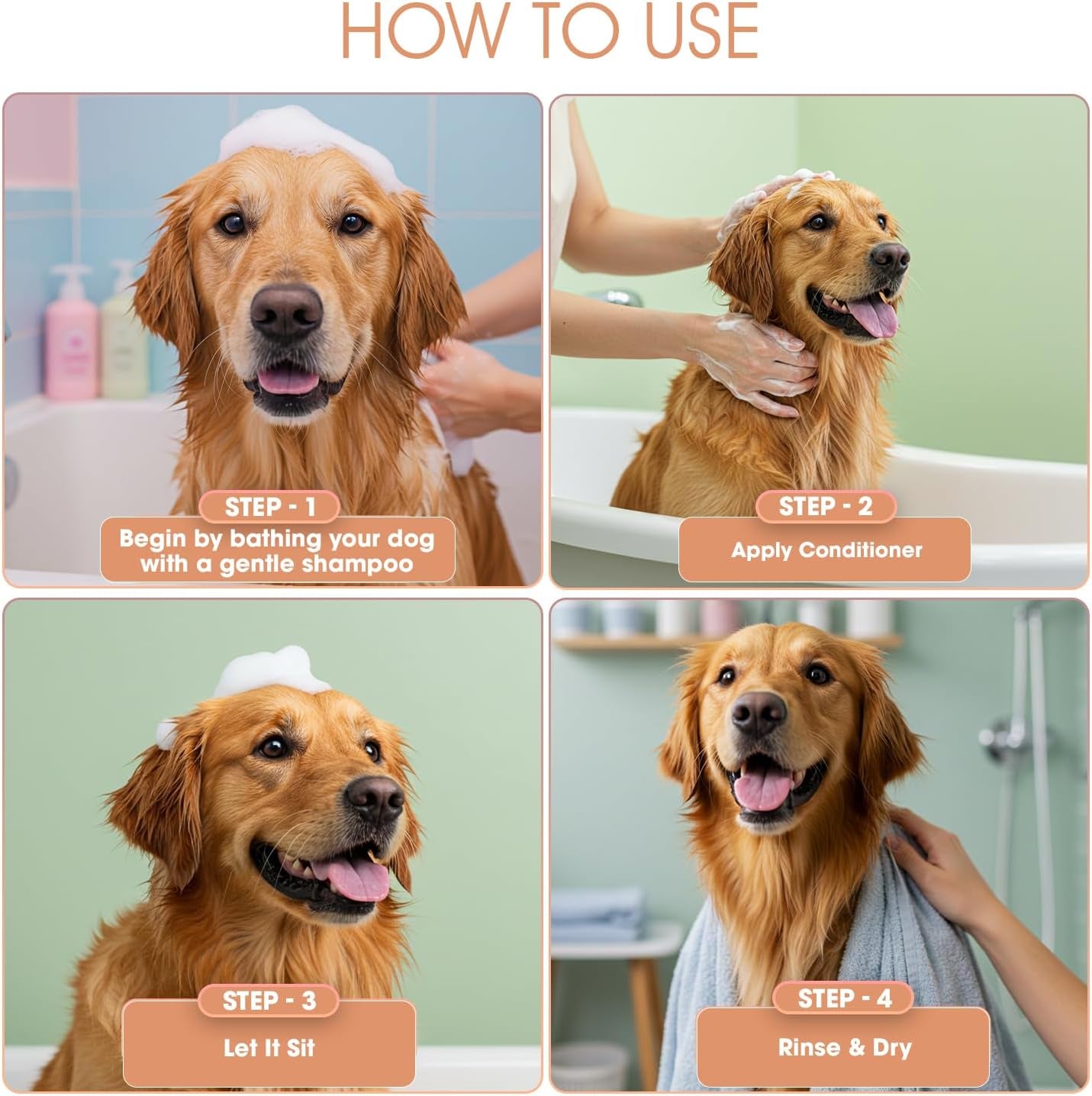 Korean Vegan Dog Conditioner 500Ml – Natural Ingredients Conditioner for Puppy to Adult Dogs Moisturizing for Sensitive Skin & Ultra Softness, Shiny, Strong & Long-Lasting Scent – Made in Korea