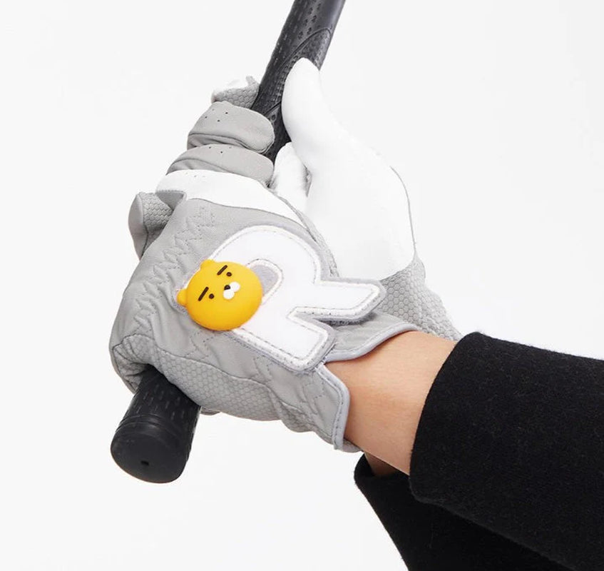 KAKAO FRIENDS GOLF Women'S Two-Handed Synthetic Leather Gloves with Ball Marker - Ryan