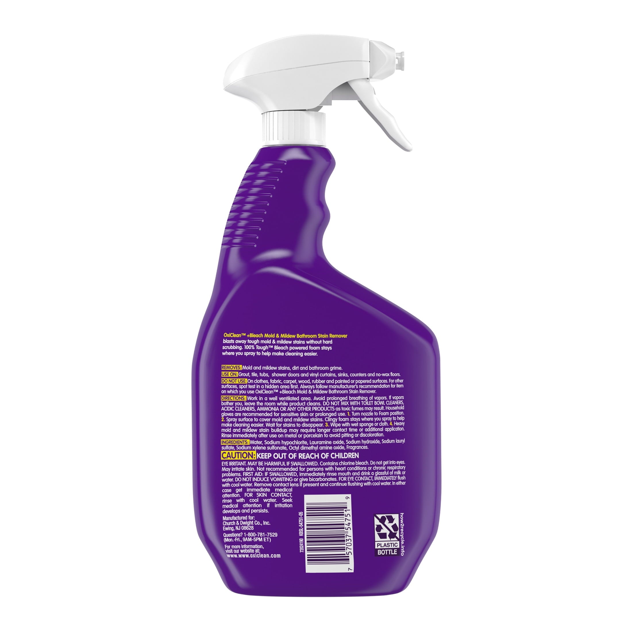 옥시크린 곰팡이얼룩 거품 제거제 Oxiclean plus Bleach, No Drip Foam, Mold & Mildew Bathroom Stain Remover, 30 Oz