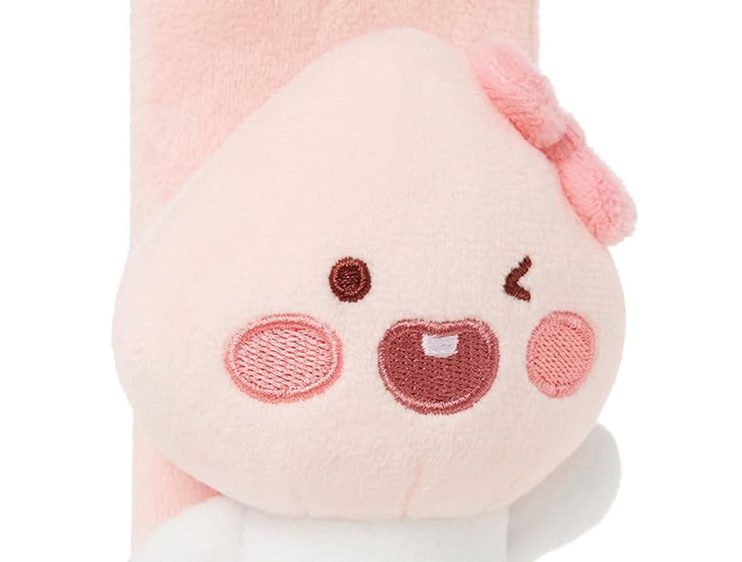 KAKA0 Official Cute Seat Belt Shoulder Pad – Ryan, Apeach, Choonsik & Jordy Car Seat Belt Cover for Comfort & Protection (Apeach Plush Cover)