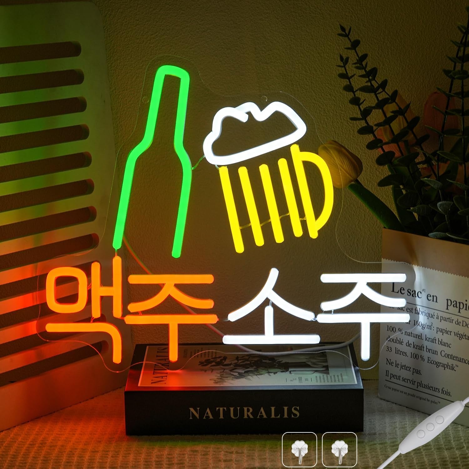 Korean Soju Neon Sign for Wall Decor