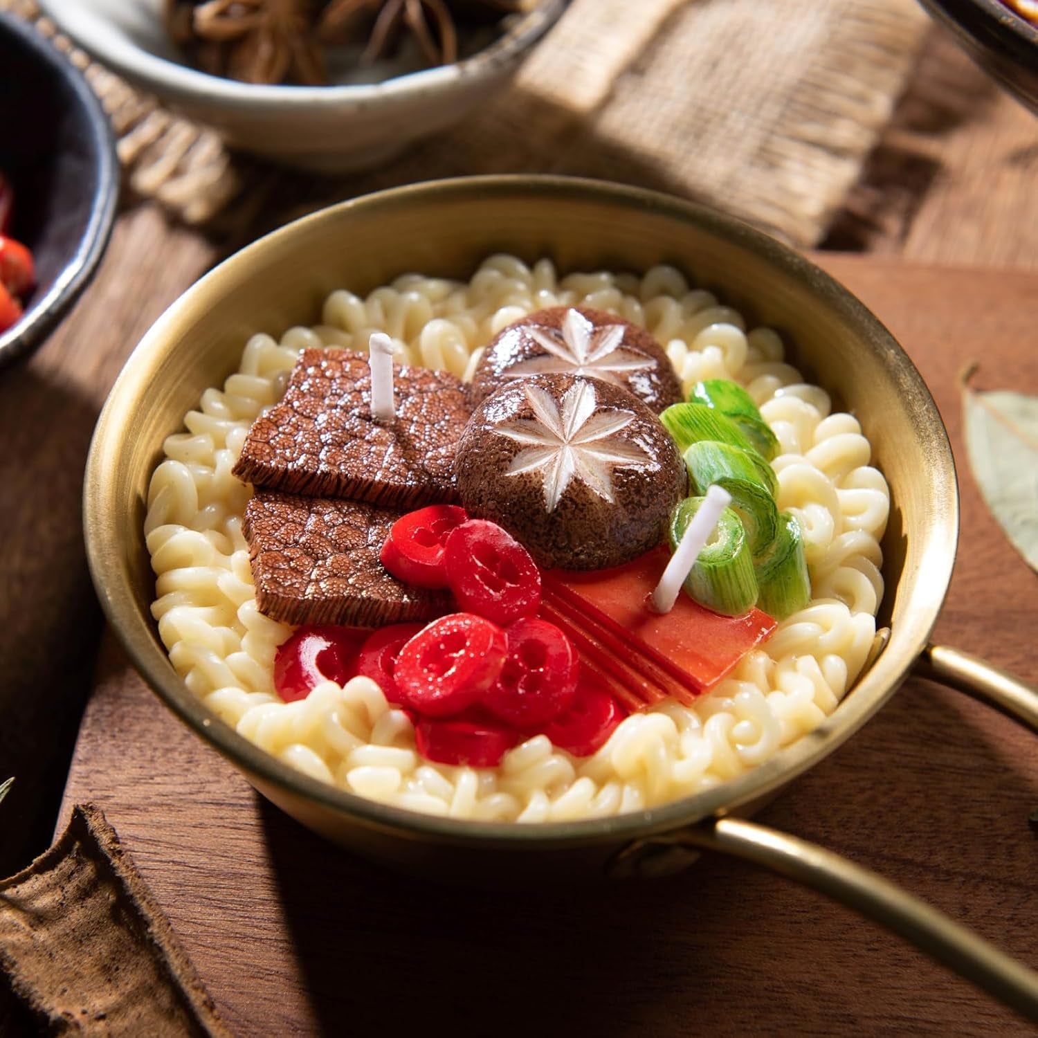 라면촛불 Ramen Noodles Vegetable Wax Candle for Friend Yourself Gift