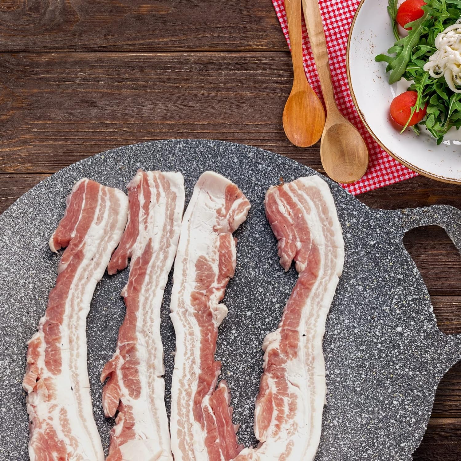 Korean Style BBQ Grill Pan for Stove Top, Camping and IH, 13" round Griddle with Double Bottom, Non-Stick Coating Frying Pan