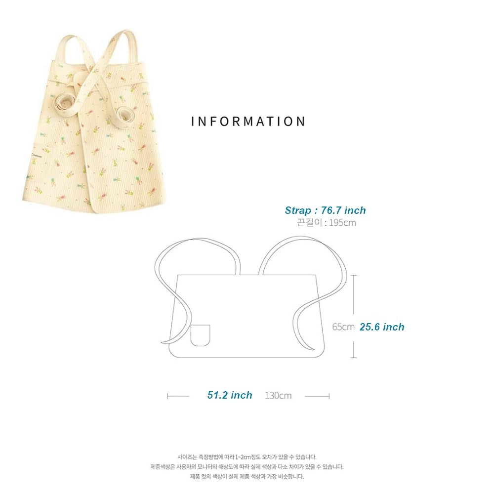 Korean Traditional PODAEGI (Four Season Type) Made by 100% Eco-Friendly Method Premium 포대기 X-Type