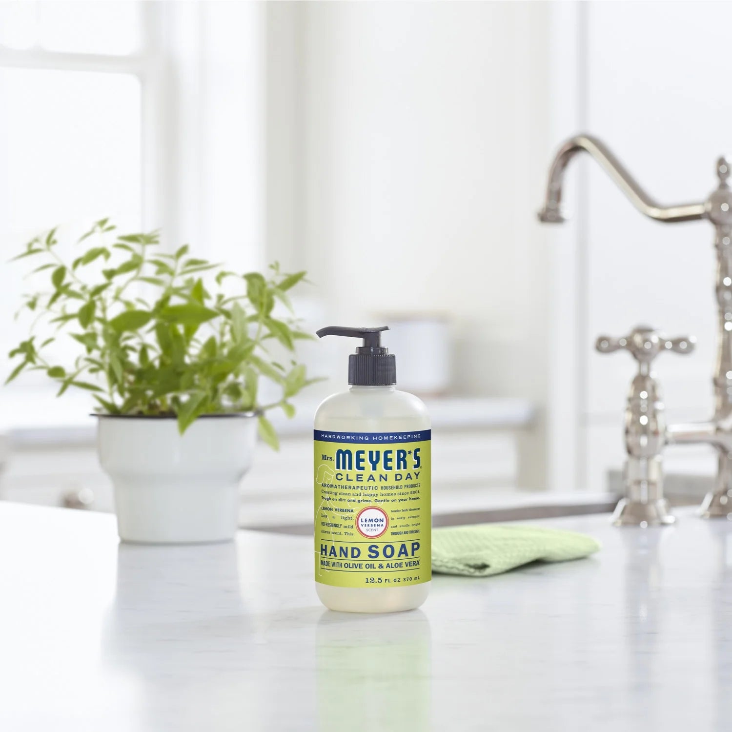 Mrs. Meyer'S Clean Day Liquid Hand Soap, Lemon Verbena Scent, 12.5 Fl Oz