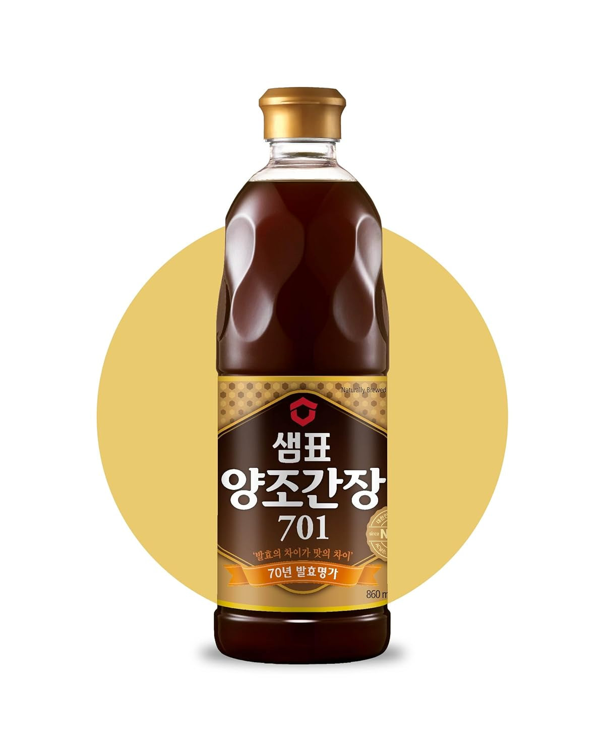SEMPIO Naturally Brewed Soy Sauce 701 - Premium Korean Dark Soy Sauce, High TN Value, Rich Taste and Aroma, Ideal for Stir-Fries, Sushi, and Salads (29.08 Fl Oz / 860Ml, Vegan, Non-Gmo)​
