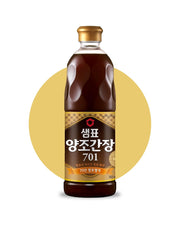 SEMPIO Naturally Brewed Soy Sauce 701 - Premium Korean Dark Soy Sauce, High TN Value, Rich Taste and Aroma, Ideal for Stir-Fries, Sushi, and Salads (29.08 Fl Oz / 860Ml, Vegan, Non-Gmo)​