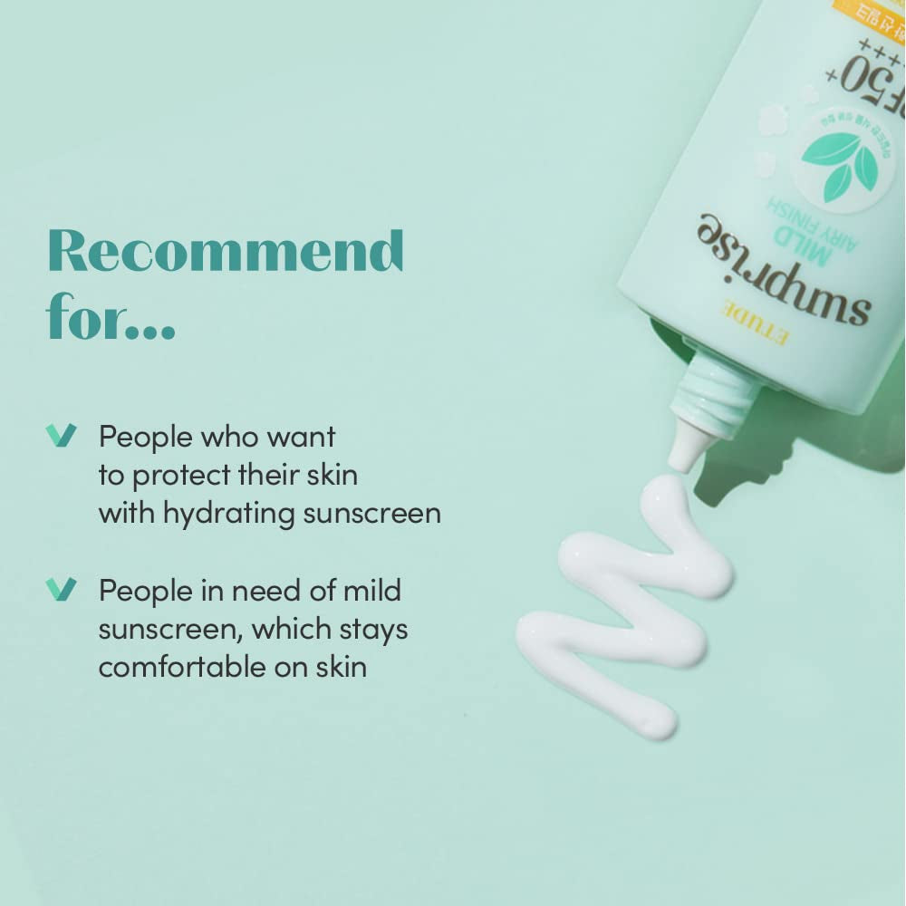 ETUDE Sunprise Mild Weightless Watery Light Texture SPF50+/PA+++ 1.7 Fl. Oz (50Ml) (21AD) | Light Moisturizing Sunblock for Sensitive Skin | Korean Skin Care