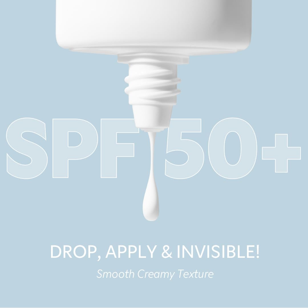 TIRTIR Hydro UV Shield Sunscreen | SPF 50+ Broad Spectrum UVA UVB Korean No White Cast Face Sunblock, 1.69 Fl Oz