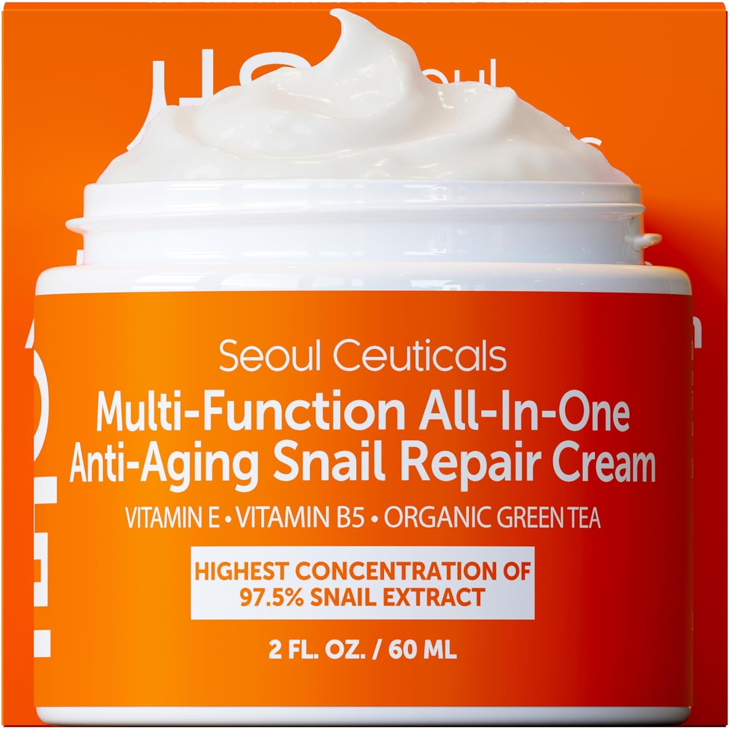 서울 달팽이크림 Seoulceuticals Korean Skin Care 97.5% Snail Mucin Moisturizer Cream 