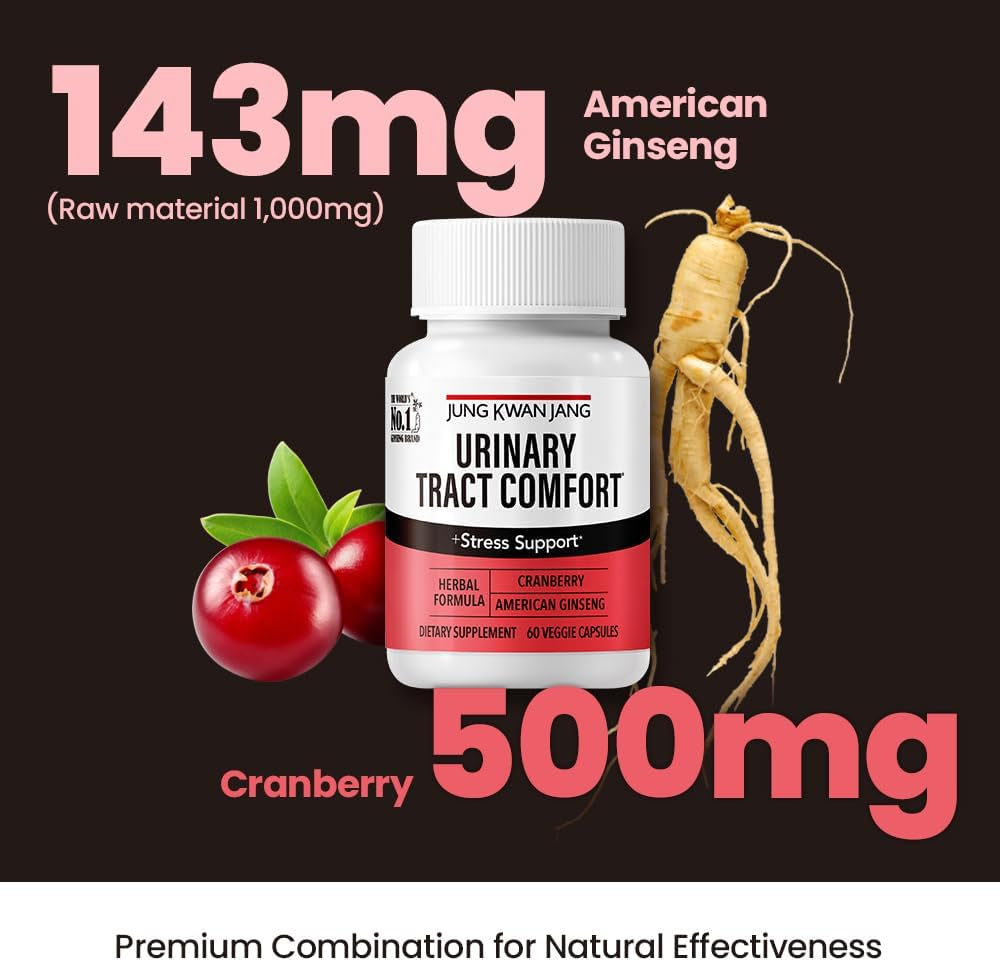 정관장 방광 영양제 60정 Urinary Tract Comfort Formula with Pacran Cranberry 