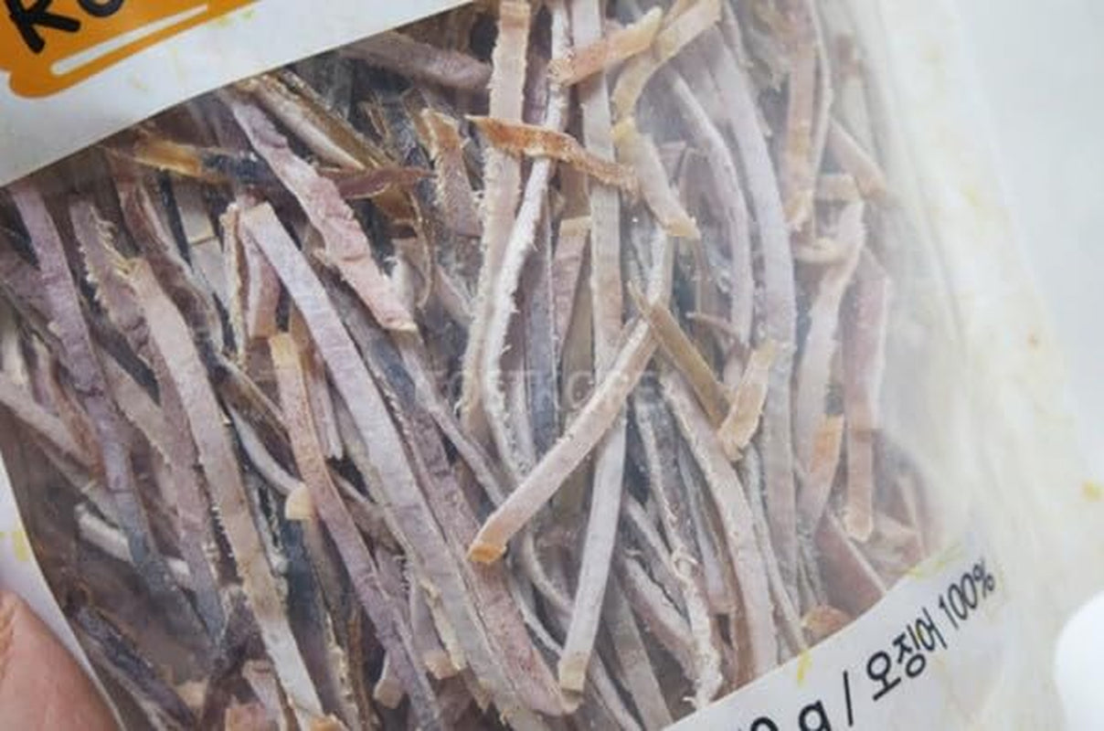 Roasted Dried Squid 100% [5.29 Oz Bag] – Sliced Roasted Squid Jerky for Adults & Kids – 9G Protein per Serving (6 Serving per Container) – Perfect for Snacking – Resealable Bag – Korean Snacks by Gangwon Export