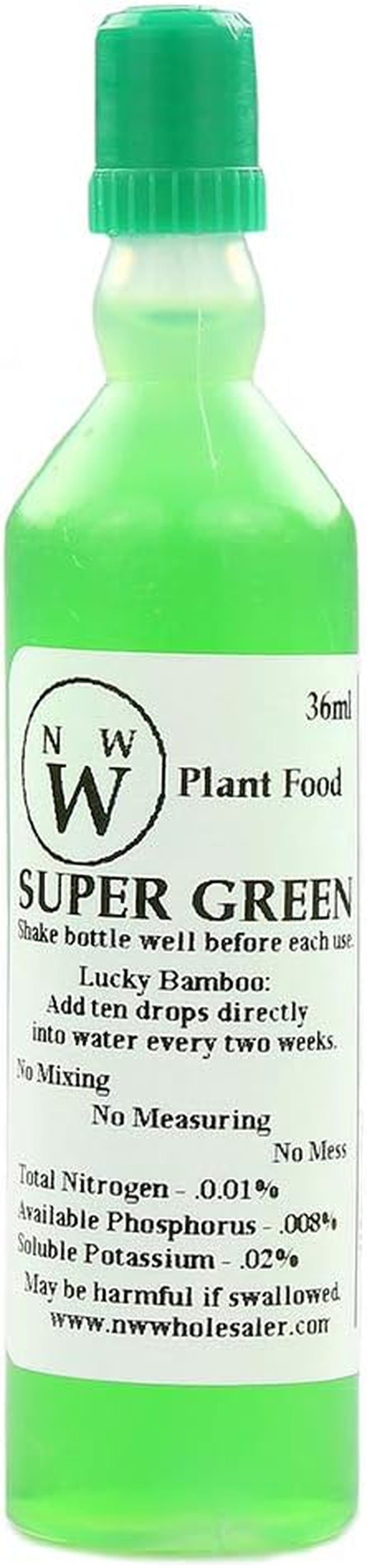 NW Wholesaler - Live Lucky Bamboo 4" Straight Stalks and Bottle of Super Green Fertilizer -, Feng Shui Plant, Indoor Lucky Plant