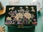 Korean Mother-Of-Pearl Jewelry Box by FEBRUARY MOUNTAIN – Gift for Mom, Wife, Sister, Friend, Christmas, Birthday, Stocking Stuffer