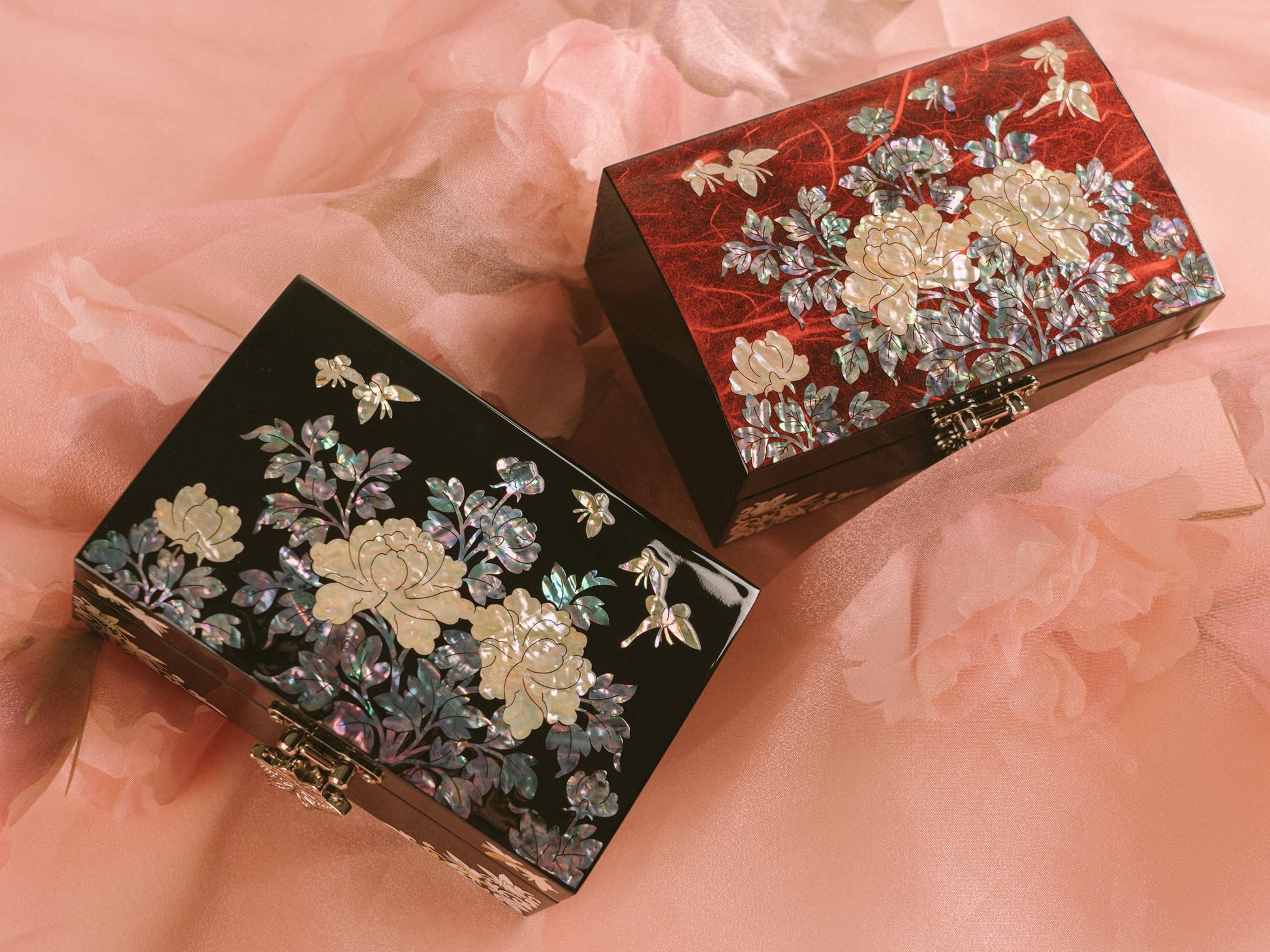 Korean Mother-Of-Pearl Jewelry Box by FEBRUARY MOUNTAIN – Gift for Mom, Wife, Sister, Friend, Christmas, Birthday, Stocking Stuffer