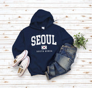 Seoul Hoodie Sweatshirt, Seoul Sweater South Korea Flag, Seoul Crewneck, Gift, Hooded Pullover S-5XL Unisex