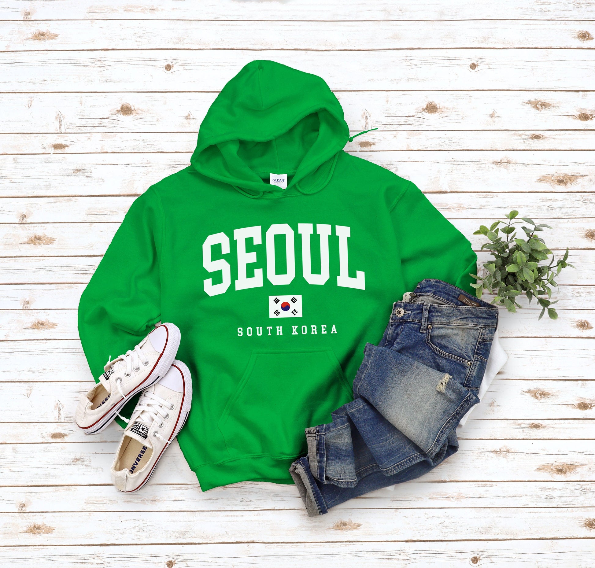Seoul Hoodie Sweatshirt, Seoul Sweater South Korea Flag, Seoul Crewneck, Gift, Hooded Pullover S-5XL Unisex