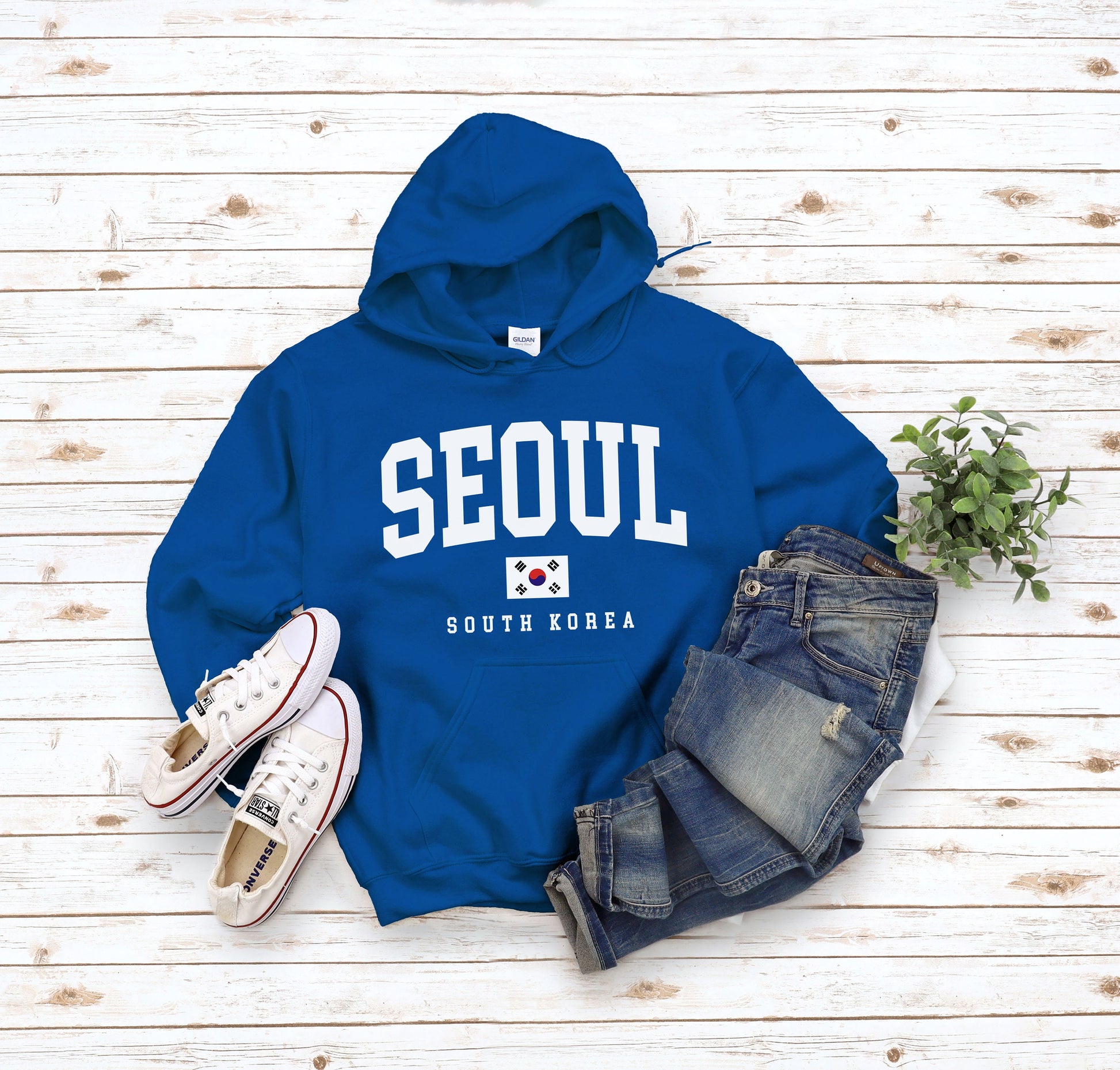 Seoul Hoodie Sweatshirt, Seoul Sweater South Korea Flag, Seoul Crewneck, Gift, Hooded Pullover S-5XL Unisex
