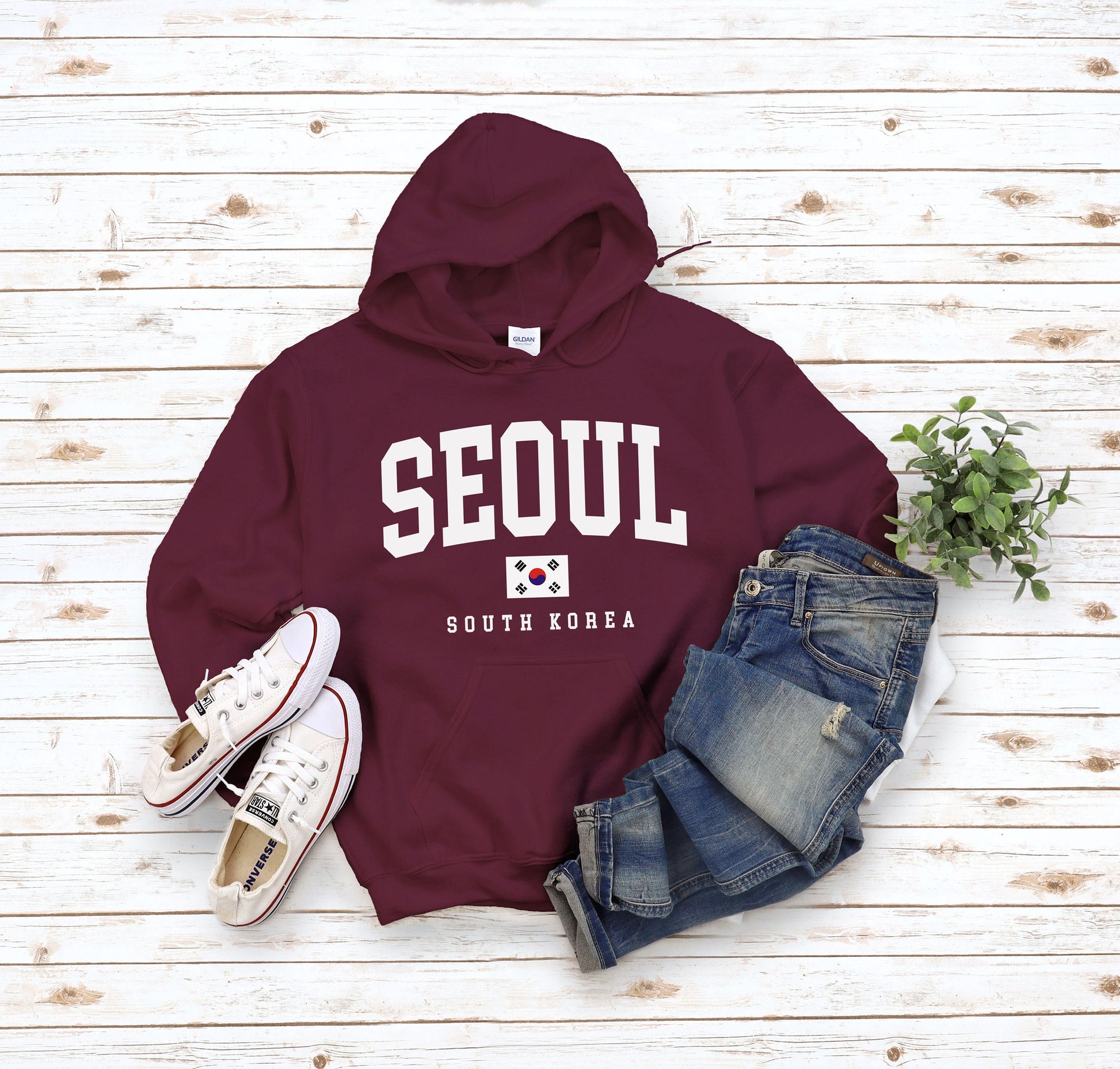 Seoul Hoodie Sweatshirt, Seoul Sweater South Korea Flag, Seoul Crewneck, Gift, Hooded Pullover S-5XL Unisex