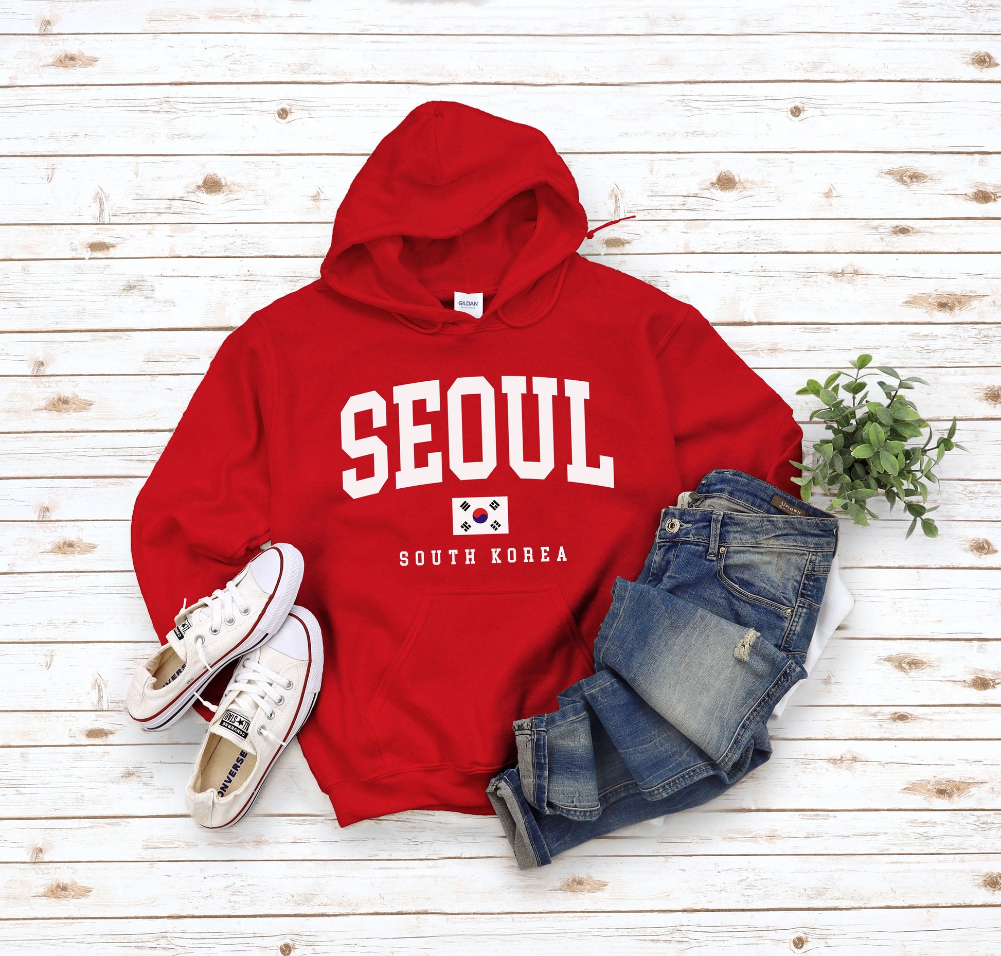 Seoul Hoodie Sweatshirt, Seoul Sweater South Korea Flag, Seoul Crewneck, Gift, Hooded Pullover S-5XL Unisex